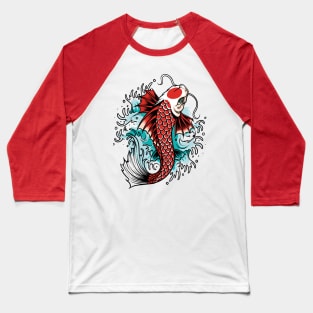 Asian Culture Japanese Koi Fish Japan Carp in the Pond Baseball T-Shirt